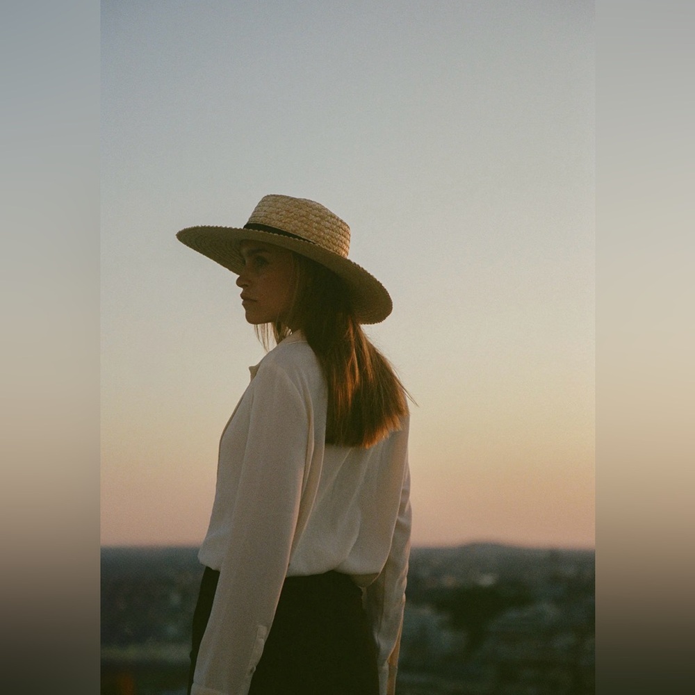 Lack Of Color Natural Straw Wide-Brim Fedora